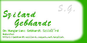 szilard gebhardt business card